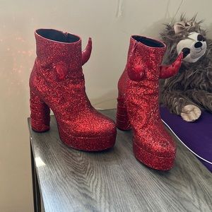 Devil costume platform heels